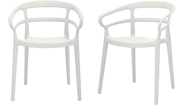 Amazon Basics White Patio Chairs